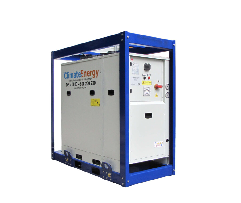 18,2 kW Kaltwassersatz CE-KW-20 von Climate Energy mit Scrollverdichter und zwei drehzahlgeregelten Axial-Ventilatoren – kompakte Lösung für Industrie, Gebäudeklimatisierung und Prozesskühlung